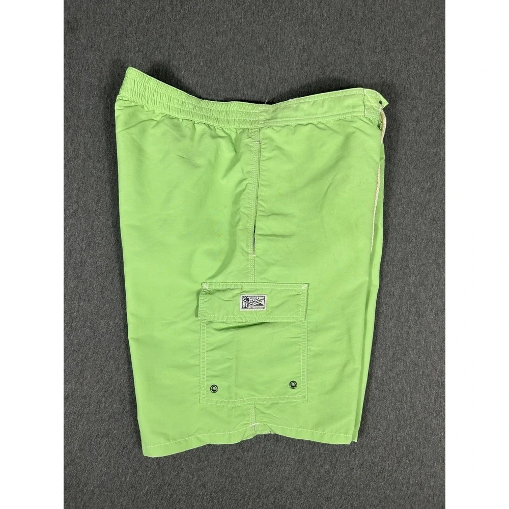 Polo Ralph Lauren Swim Trunks Men's Green Cargo Pocket Board Shorts L